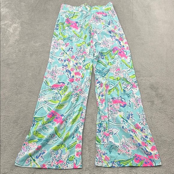 NEW Lilly Pulitzer XXS Bal Harbour Palazzo Bali Blue Sway This‎ Way - Picture 1 of 10